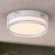 Iluminat pentru baie - Mini Plafoniera diametru 23cm, Button LED iluminat baie IP65 alb marmorat