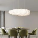 Lustra decorativa Cloud 150cm, realizat manual din matase artificiala si bumbac