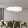 Lustra decorativa Cloud 150cm, realizat manual din matase artificiala si bumbac
