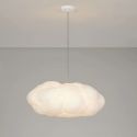 Lustra decorativa Cloud 80cm, realizat manual din matase artificiala si bumbac