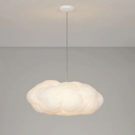 Pendule, Lustre suspendate - Lustra decorativa Cloud 80cm, realizat manual din matase artificiala si bumbac