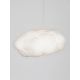 Pendule, Lustre suspendate - Lustra decorativa Cloud 80cm, realizat manual din matase artificiala si bumbac