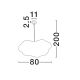 Pendule, Lustre suspendate - Lustra decorativa Cloud 80cm, realizat manual din matase artificiala si bumbac