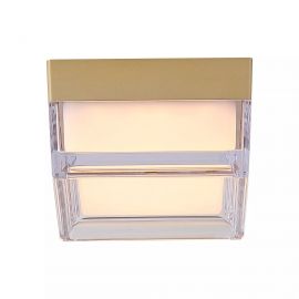 Iluminat pentru baie - Mini Plafoniera, Button LED Square iluminat baie IP65 auriu