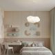 Lustra decorativa Cloud 60cm, realizat manual din matase artificiala si bumbac