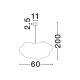 Iluminat pentru copii - Lustra decorativa Cloud 60cm, realizat manual din matase artificiala si bumbac