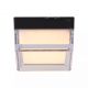 Mini Plafoniera, Button LED Square iluminat baie IP65 negru marmorat
