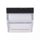 Iluminat pentru baie - Mini Plafoniera, Button LED Square iluminat baie IP65 negru marmorat