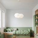 Lustra decorativa Cloud 50cm, realizat manual din matase artificiala si bumbac
