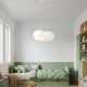 Lustra decorativa Cloud 50cm, realizat manual din matase artificiala si bumbac