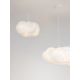 Iluminat pentru copii - Lustra decorativa Cloud 50cm, realizat manual din matase artificiala si bumbac