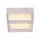 Iluminat pentru baie - Mini Plafoniera, Button LED Square iluminat baie IP65 alb marmorat