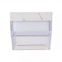 Mini Plafoniera, Button LED Square iluminat baie IP65 alb marmorat