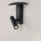 Aplice cu Spot - Aplica de perete din aluminiu negru cu spot reader LED FRANKIE