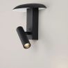 Aplica de perete din aluminiu negru cu spot reader LED FRANKIE