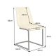 Seturi scaune, HoReCa - Set de 2 scaune tip consola, catifea raiata bej MIAMI