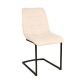 Seturi scaune, HoReCa - Set de 2 scaune tip consola, catifea raiata bej MIAMI