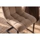 Seturi scaune, HoReCa - Set de 2 scaune tip consola, catifea raiata taupe MIAMI