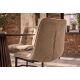 Seturi scaune, HoReCa - Set de 2 scaune tip consola, catifea raiata taupe MIAMI