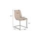 Seturi scaune, HoReCa - Set de 2 scaune tip consola, catifea raiata taupe MIAMI
