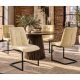 Seturi scaune, HoReCa - Set de 2 scaune tip consola, microfibra bej antic MIAMI