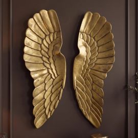 Decoratiune perete auriu antic Fallen Angel 65cm