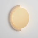 Aplica de perete LED metal auriu si travertin MOLLI 27,5cm