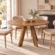 Mese dining - Masa rotunda din lemn masiv de mango ART WOOD 140cm