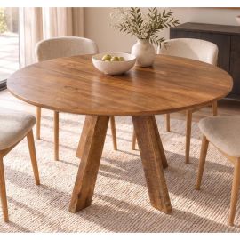 Masa rotunda din lemn masiv de mango ART WOOD 140cm