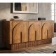 Comode - Bufet ARCADIA 160cm din lemn de mango maro cu 3 fronturi arcuite