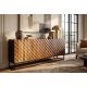 Comode - Comoda SHADES 180cm cu usi multicolore, lemn de mango, design 3D