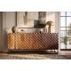 Comode - Comoda SHADES 180cm cu usi multicolore, lemn de mango, design 3D