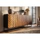 Comode - Comoda SHADES 180cm cu usi multicolore, lemn de mango, design 3D