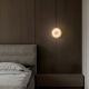 Aplice, corpuri de iluminat pentru pereti - Aplica de perete LED, metal alama aurie si sticla CARLA 16cm