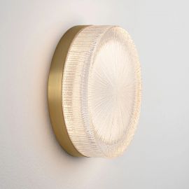 Aplica de perete LED, metal alama aurie si sticla CARLA 16cm