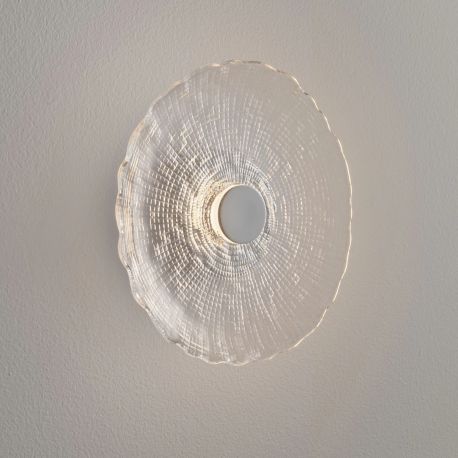 Aplice, corpuri de iluminat pentru pereti - Aplica de perete LED, otel cromat si sticla SADIE
