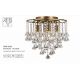 Lustre aplicate - Lustra aplicata cu cristale din sticla si metal alama antic Dorchester 4Lt