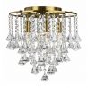 Lustra aplicata cu cristale din sticla si metal alama antic Dorchester 4Lt