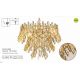 Candelabre, Lustre - Lustra suspendata, Monarch 5Lt, metal auriu si cristale K9