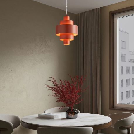 Pendule, Lustre suspendate - Lustra LED suspendata MINDY 18cm rosie