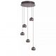 Pendule, Lustre suspendate - Lustra cu 5 pendule metal nickel negru Meteor LED