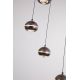 Pendule, Lustre suspendate - Lustra cu 5 pendule metal nickel negru Meteor LED