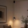 Pendul LED suspendat metal nickel negru Meteor LED