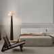 Lampadare - Lampa de podea din furnir maro si tesatura boucle MOKU
