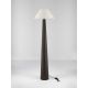 Lampadare - Lampa de podea din furnir maro si tesatura boucle MOKU