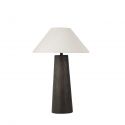 Lampa de masa din furnir maro si tesatura boucle MOKU
