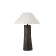 Lampa de masa din furnir maro si tesatura boucle MOKU