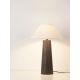 Veioze - Lampa de masa din furnir maro si tesatura boucle MOKU