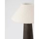 Veioze - Lampa de masa din furnir maro si tesatura boucle MOKU