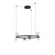Pendule, Lustre suspendate - Lustra circulara iluminat LED, CELSO negru/ transparent/ fumuriu